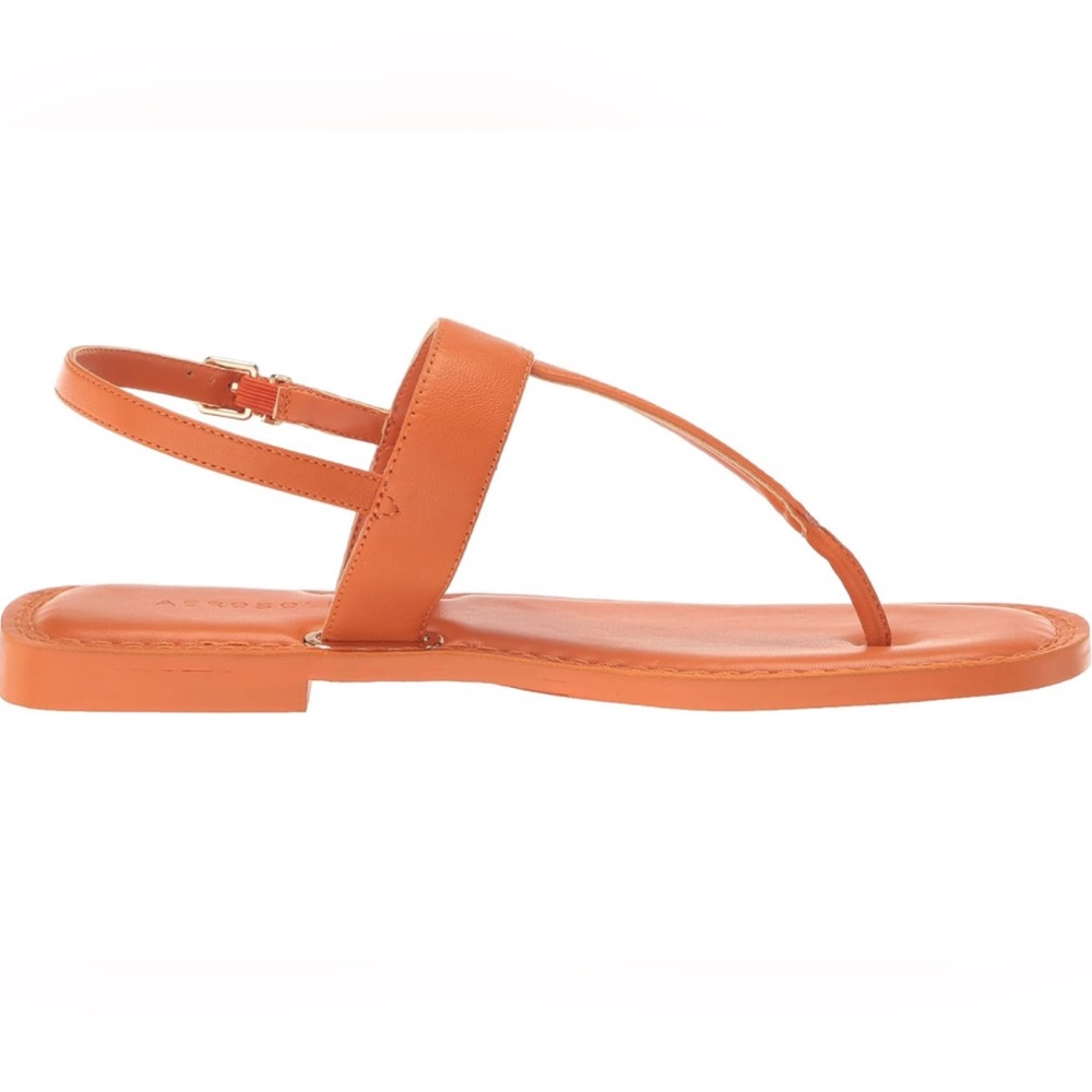 NIB $129 MSRP Aerosoles Women’s Cherry Flat Sandals in Mandarin Orange Size 5.5 - Picture 7 of 10